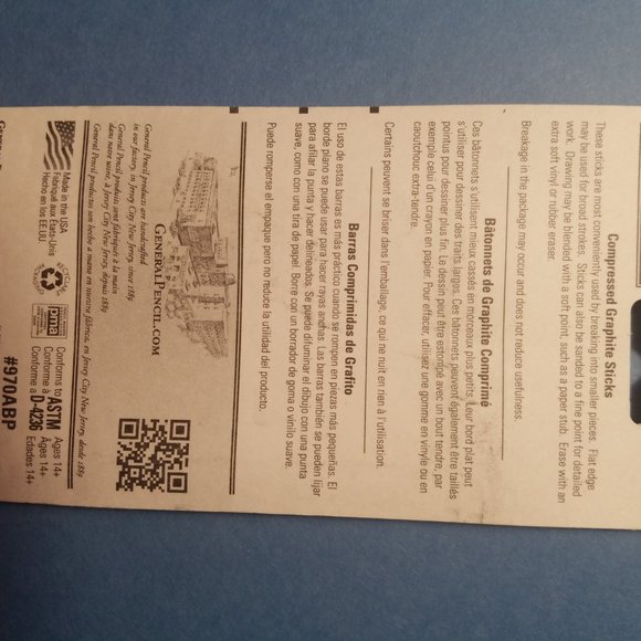 Generals Compressed Graphite 4 Pack New 2B, 4B, 6B - Picture 3 of 3